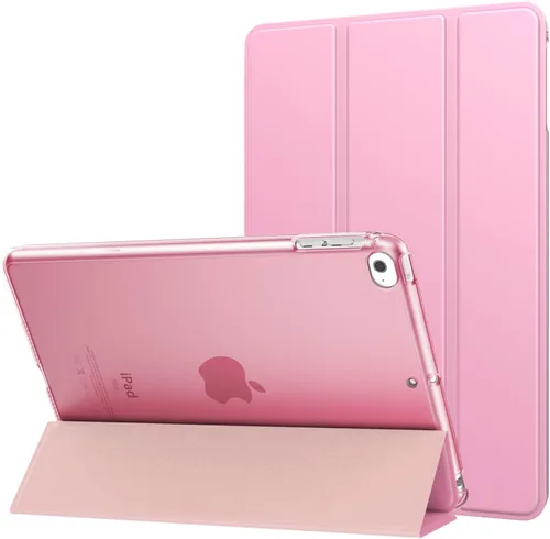Vista 20 de MoKo Funda para iPad mini 5 2019/Mini 4 2015 (5ta/4ta Generación 7.9 pulgadas), funda delgada y ligera con soporte, con protector traslúcido