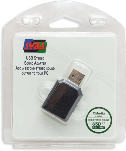 Vista 8 de Syba Adaptador de sonido estéreo USB externo para Windows, Mac, fuente de audio adicional de Linux con conector de micrófono de audio de 0.138 in
