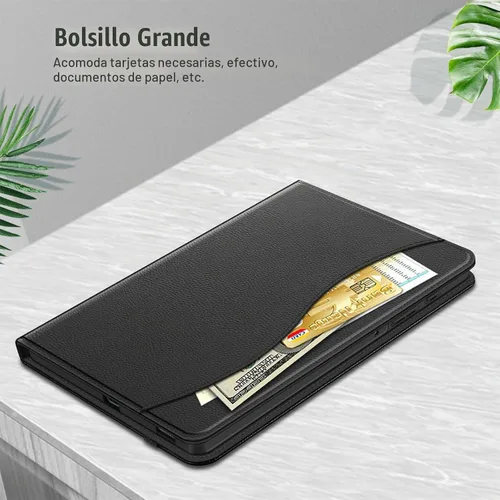Vista 7 de Fintie Funda de visión multiángulo para Samsung Galaxy Tab S6 Lite de 10,4 pulgadas Soft TPU Back Cover, Front Card Pocket, Drop Proof, S Pen