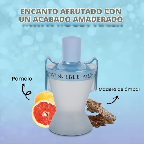 Vista 3 de Invincible Aqua Colonia para hombre, 3.4 onzas líquidas, Eau de Toilette en espray