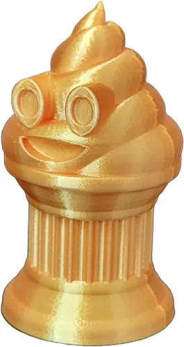 Vista 2 de Znet3D Trofeo de emoji Family Poop – Premio o regalo perfecto – Hecho a mano con fabricación aditiva – 6, 4, 3, 2 pulgadas de alto, con un emoji