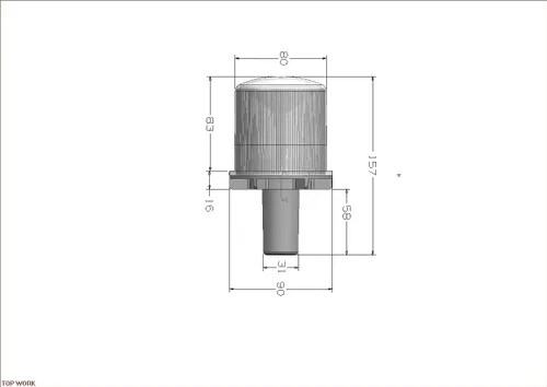 Vista 2 de Luz solar estroboscópica de advertencia de 360 grados, súper brillante, impermeable, IP48, para construcción, muelle de tráfico, inalámbrico