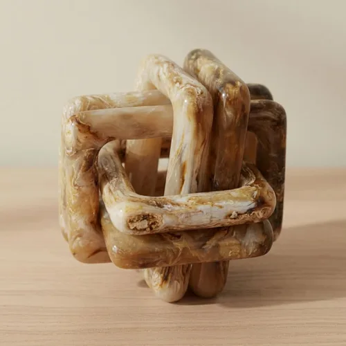 Vista 10 de Escultura para decoración del hogar y baño – Adornos de nudo de mármol para detalles de estantes, estilo de habitación y diseño de oficina