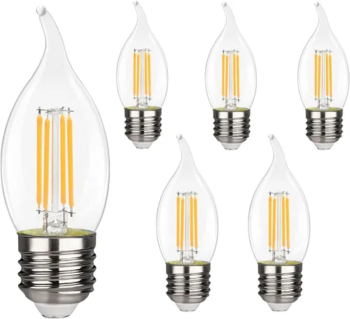 Vista 10 de Bombilla LED B11 regulable para candelabro, base E26, blanco cálido, 6