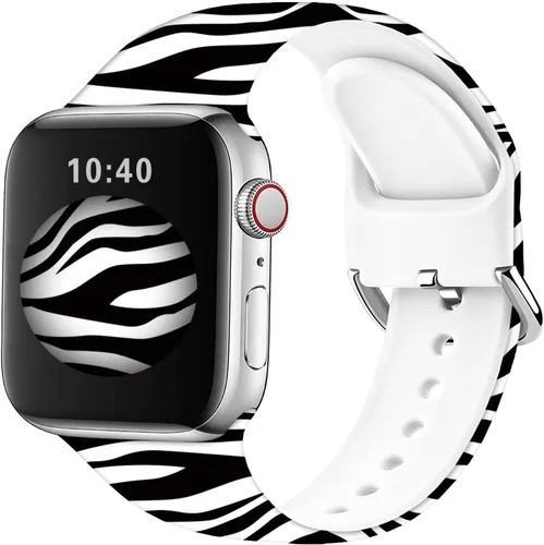 Vista 2 de Correas de silicona suave compatibles con Apple Watch de 38, 40, 41, 42, 44, 45, 46 y 49 mm, correas deportivas Ultra 2 para mujeres y hombres