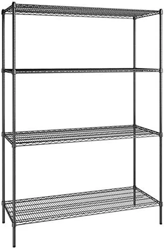 Vista 49 de Kit de 4 estantes de epoxi verde NSF de 21 x 72 pulgadas con postes de 86 pulgadas, estantería de almacenamiento resistente, kit de estantería