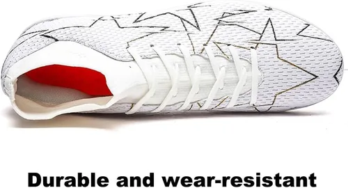 Vista 3 de MEBAMY Tacos de fútbol para hombre y mujer, zapatos de fútbol para adultos, AG TF, botas de fútbol ligeras, para interiores y exteriores, béisbol