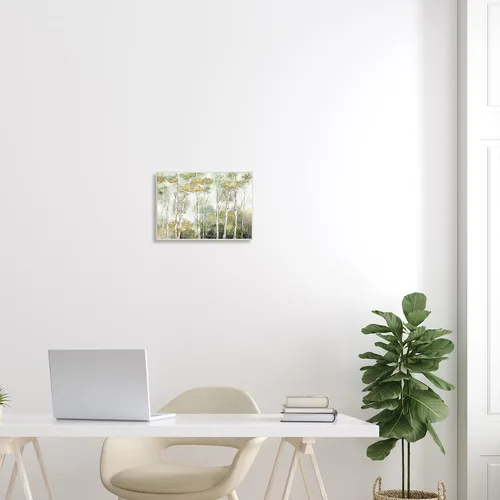 Vista 3 de Stupell Industries Bosque de abedul bosque amarillo follaje bosque pintura, diseño de Nan