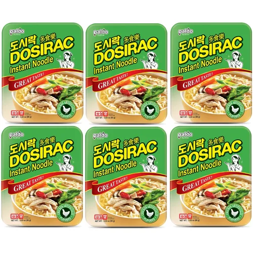 Vista 3 de Paldo Fideos instantáneos de pollo Dosirac (paquete de 6, total de 18.18 onzas)