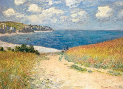 Vista 2 de Eurographics Chemin dans les Bles by Claude Monet - Rompecabezas de 1000 piezas