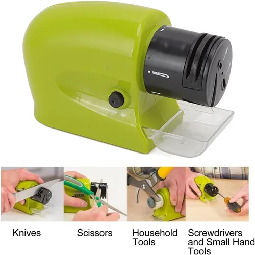 Vista 7 de Afilador de cuchillos eléctrico 4 en 1, afilador de cuchillos de cocina, kit de afilador de cuchillos para tijeras de cuchillos y destornillador