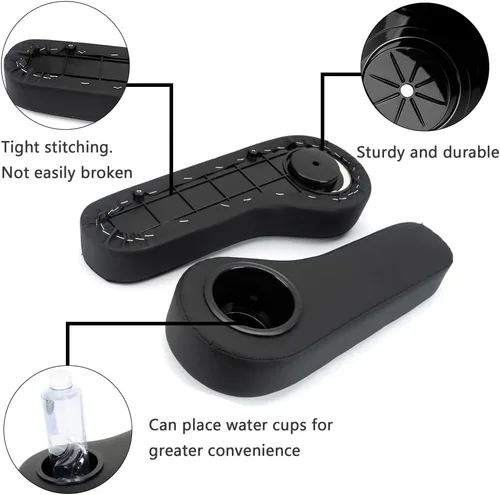 Vista 3 de PIT66 Kit de reposabrazos para asiento trasero de carrito de golf con portavasos, compatible con accesorios EZGO/Club Car/Yamaha/carrito de golf,