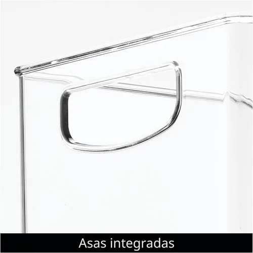 Vista 5 de iDesign - Contenedor apilable de plástico transparente, organizadores de cocina y almacenamiento para refrigerador y despensa Organizadores