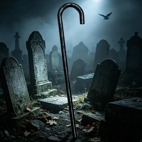 Vista 4 de shinsto Bastón de utilería para disfraz retro de Halloween, fácil montaje Silver A