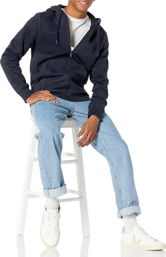 Vista 5 de Tienda Essentials - Sudadera con capucha de vellón y cremallera completa, para hombre