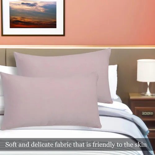 Vista 7 de Juego de 2 fundas de almohada lumbares decorativas de terciopelo de algodón suave de 12 x 20 pulgadas, fundas de cojín para sofá, dormitorio