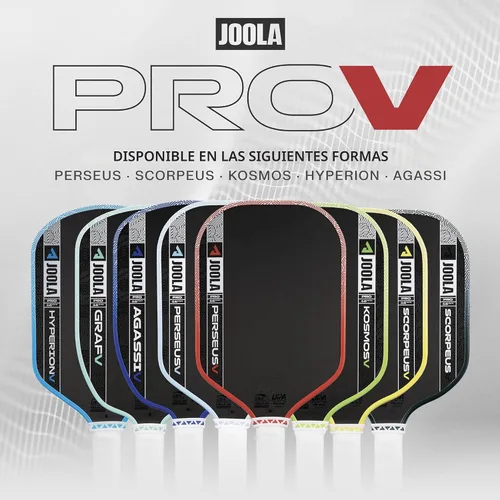 Vista 6 de JOOLA Pro V Pickleball Paddle - 14mm/16mm - Raw Carbon Fiber Textured Surface - Enhanced Frame & Propulsion Core, USAPA & UPA-A Certified, NFC Chip