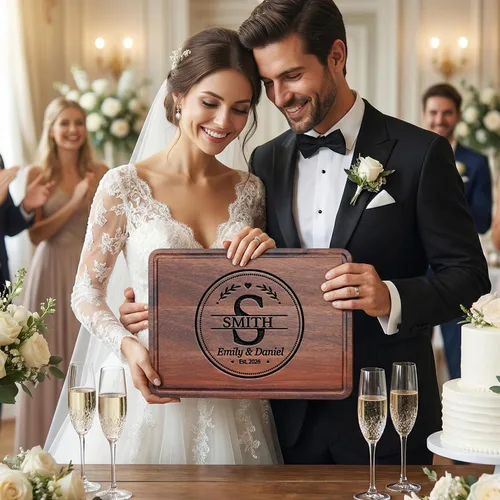 Vista 9 de Tabla de cortar personalizada de regalo para Navidad, ideas de regalo para pareja propietaria de casa, tabla de cortar de bambú personalizada Home