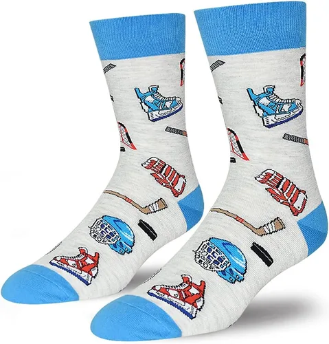 Vista 2 de If You Can Read This Funny Socks, Novedosos calcetines de hockey de cerveza, golf, juegos, carreras, esquí, pickleball amantes del regalo de Navidad