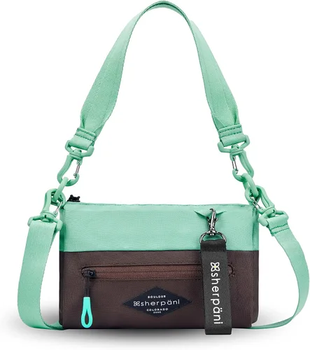 Vista 120 de Sherpani Skye - Bolso cruzado pequeño, de nailon, ligero, para mujer, con protección RFID