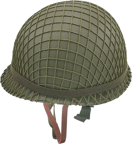 Vista 7 de WWII - Casco M1 del ejército de los Estados Unidos, engranaje de la Segunda Guerra Mundial, casco de la Segunda Guerra Mundial de la Segunda Guerra