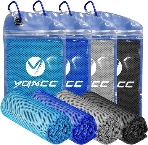 Vista 13 de YQXCC Paquete de 8 toallas refrescantes (47 x 12 pulgadas), toalla de cuello fría de hielo, microfibra suave y transpirable para yoga, golf