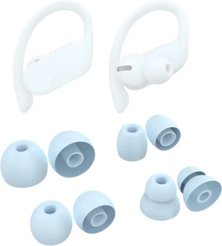 Vista 9 de 8 piezas Powerbeats Pro de silicona para los oídos compatibles con Beats Powerbeats Pro, Beats X, urBeats3 auriculares (Pro Eartips negro)