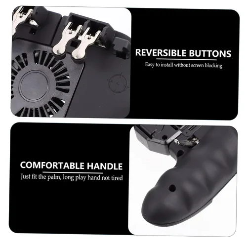 Vista 2 de Parliky Controller Trigger Adjustable Hand Grip Controller for Phone Mobile Game Controller Metal Mobile Trigger Phone Game Assist Portable Game