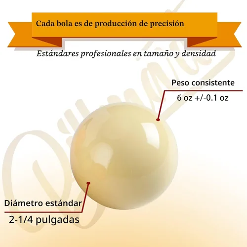 Vista 3 de Billmart - Accesorios de Mesa de Billar de Bolas de Pool Premium, 2-1/4" Tamaño Regulación, Juego de 16 Bolas de Billar Premium