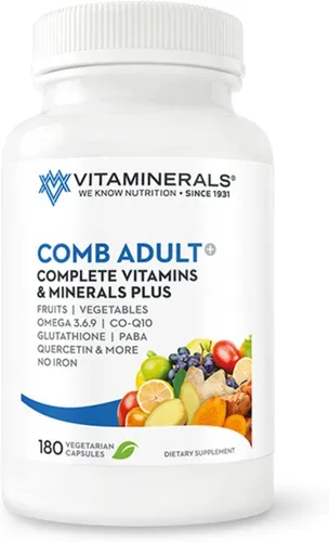 Vista 9 de Vitaminerals CombAdult - Fórmula integral de vitaminas y minerales Sin OMG Cápsulas vegetales (90)