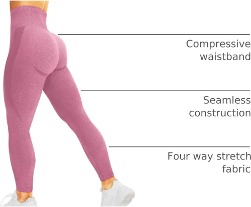 Vista 53 de HIGORUN - Leggings sin costuras para mujer, moldeadores, con diseño gráfico de sonrisas, de cintura alta, para el gimnasio, yoga o hacer ejercicio
