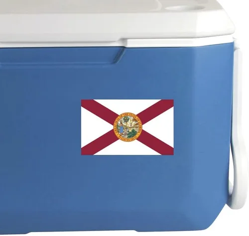 Vista 6 de Adhesivo adhesivo de la bandera del estado de Florida, paquete de 2, 5 x 3 pulgadas, vinilo de alta calidad AW315