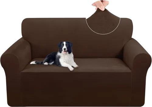 Vista 20 de U-NICE HOME Fundas de terciopelo para sofá, fundas elásticas para sofá de 3 cojines, protector de muebles (XL, grande, beige)