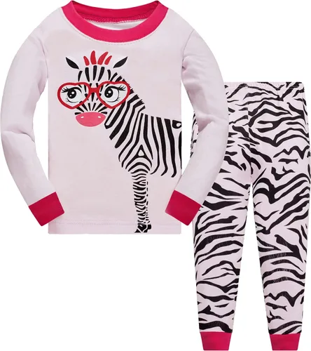 Vista 19 de Popshion Pijamas de sirena para niñas pequeñas, juego de 2 piezas, ropa de dormir 100% algodón, ropa para niños, pijamas estilo mariquita