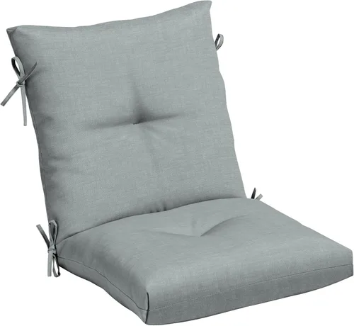 Vista 25 de Arden Selections Cojín de Silla de Comedor Exterior de Felpa Moderna con Mechones y Relleno Blowfill, 21 x 40 pulgadas, Repelente al Agua