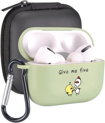 Vista 34 de Funda de mariposas rosas para AirPods Pro con llavero, diseño de animales lindos funda protectora de TPU suave compatible con AirPods Pro Charging
