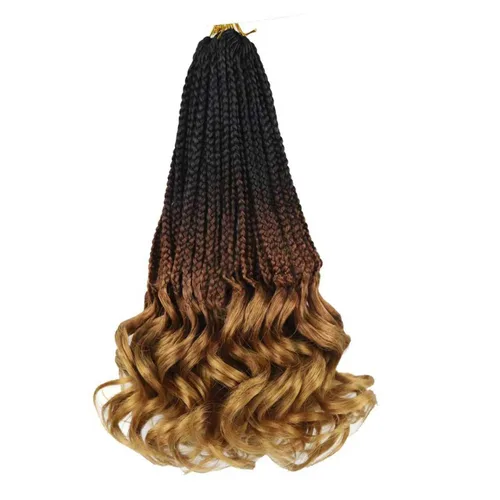Vista 8 de Cabello para Trenzas Rizo Francés Color 1 Trenzas de Ganchillo Rizo Francés 10 Pulgadas Trenzas de Caja Cabello de Ganchillo para Mujeres y Niños