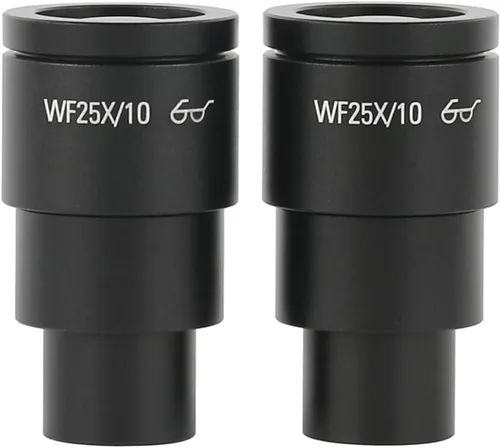 Vista 2 de Kit de accesorios para microscopio, 2 unids/par WF20X 25X, lente de 1.181 in de diámetro, accesorios de microscopio para zoom binocular, microscopio