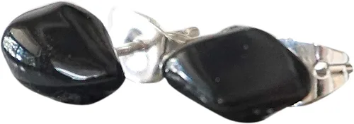 Vista 37 de Pendientes de tuerca de cristal de piedra natal aleternativa para mujer y hombre