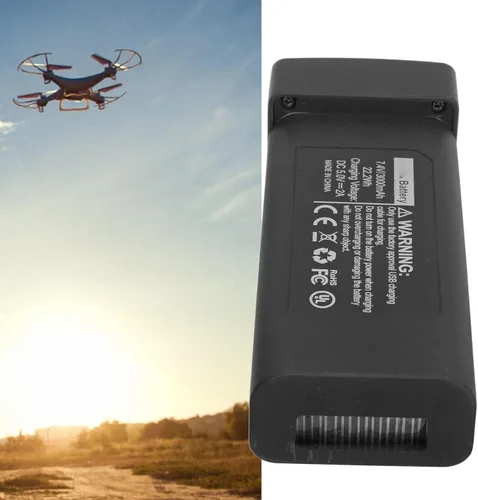 Vista 2 de RC Drone Batería de litio 7.4V 3000mAh Drone Reemplazo de batería para LYZRC L800 PRO2 (negro)