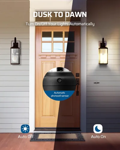 Vista 2 de DEWENWILS Enchufe con Sensor de Luz, Enchufe de Sensor de Anochecer a Amanecer, Enchufe de Bombilla para Luminarias, Compatible con Bombillas