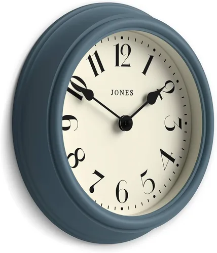 Vista 8 de JONES CLOCKS® Frieze - Reloj de pared, pequeño, elegante, clásico, redondo, 9.1 in, color crema, bonito diseño, ideal para la cocina, sala de estar