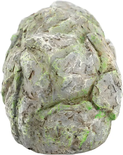 Vista 5 de Fake Rock Key Hider Weather Safe Storage Decorative Resin Hide A Keychain for Outdoor Patio Light Gray