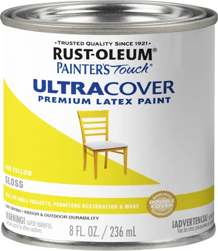 Vista 18 de Rust-Oleum 1976502 Painter's Touch - Pintura de látex, cuarto de galón, negro plano, 32 onzas líquidas, (paquete de 1)
