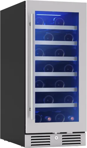 Vista 10 de Zephyr Presrv - Refrigerador delgado de vino y bebidas de 15 pulgadas, zona única bajo encimera, mini enfriador de vino estrecho, pequeño gabinete
