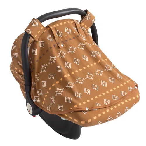 Vista 12 de Funda de asiento de automóvil para bebé, cubierta suave para protección solar, transpirable, cómoda, protección para asiento de automóvil