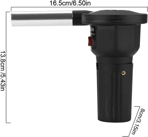 Vista 4 de Dioche Air Blower, Electric Portable Fire Blower Grill Fire Starter Flame Exciter, Campfire Cooking Tools For Bbq Picnic Outdoor Camping Hiking