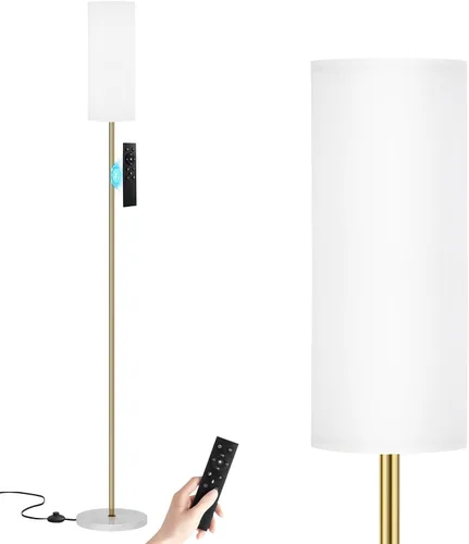 Vista 11 de Ambimall Lámparas de pie de 64 pulgadas para sala de estar con control remoto y colores regulables continuos, temperatura y brillo, lámpara de pie