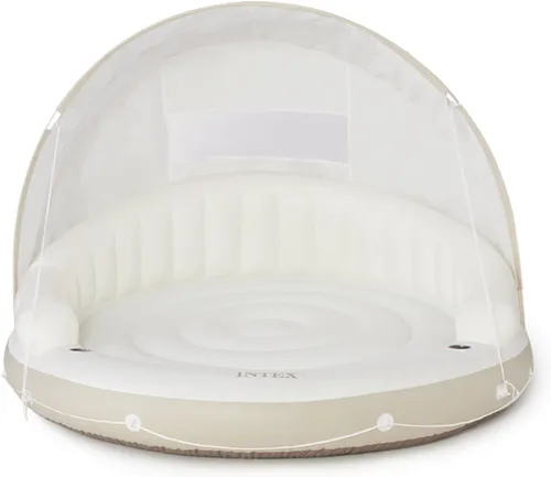 Vista 8 de INTEX 58292EP Canopy Island Flotador inflable para piscina: cómoda superficie de descanso - portavasos integrados - Parasol desmontable - Capacidad