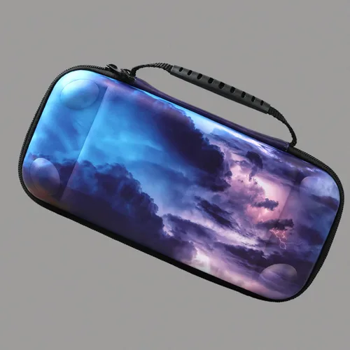 Vista 2 de Carrying EVA Hard Case Compatible with Nintendo Switch OLED & Switch Model, Hard Shell Protective Shockproof Travel Carrying Case with 20 Game Card